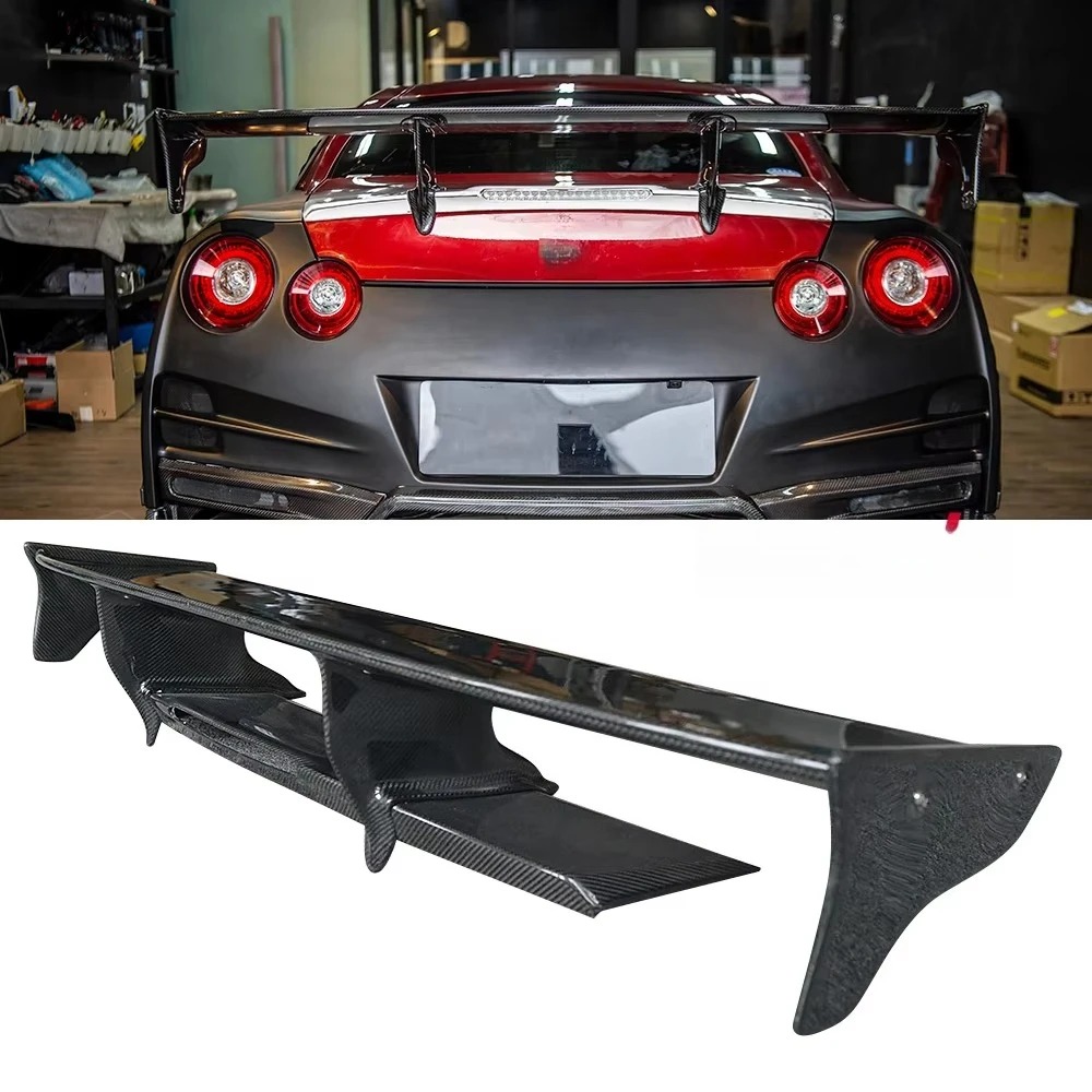 TOPSC-1 Style Carbon Fiber Rear Trunk Lip Spoiler Wing 2009-2023  GTR R35 Car Spoiler